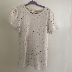 Mini Boden pointelle star t shirt size 9-10